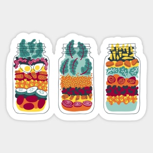 Salads in jars Sticker